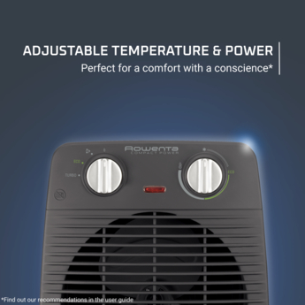 ROWENTA Compact Power, Small Space Heater, Compact Size, ECO Mode,  Adjustable Settings SO2210F0