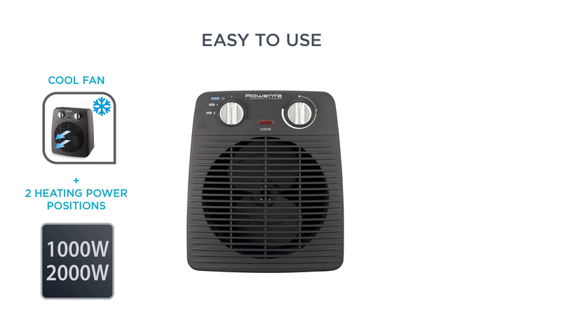Compact Power, Small Space Heater, Compact Size, ECO Mode, Adjustable Settings